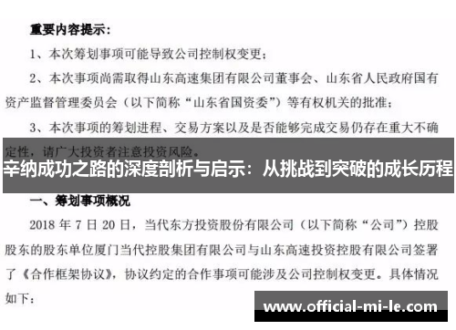 辛纳成功之路的深度剖析与启示:从挑战到突破的成长历程 辛纳成功之路的深度剖析与启示:从挑战到突破的成长历程